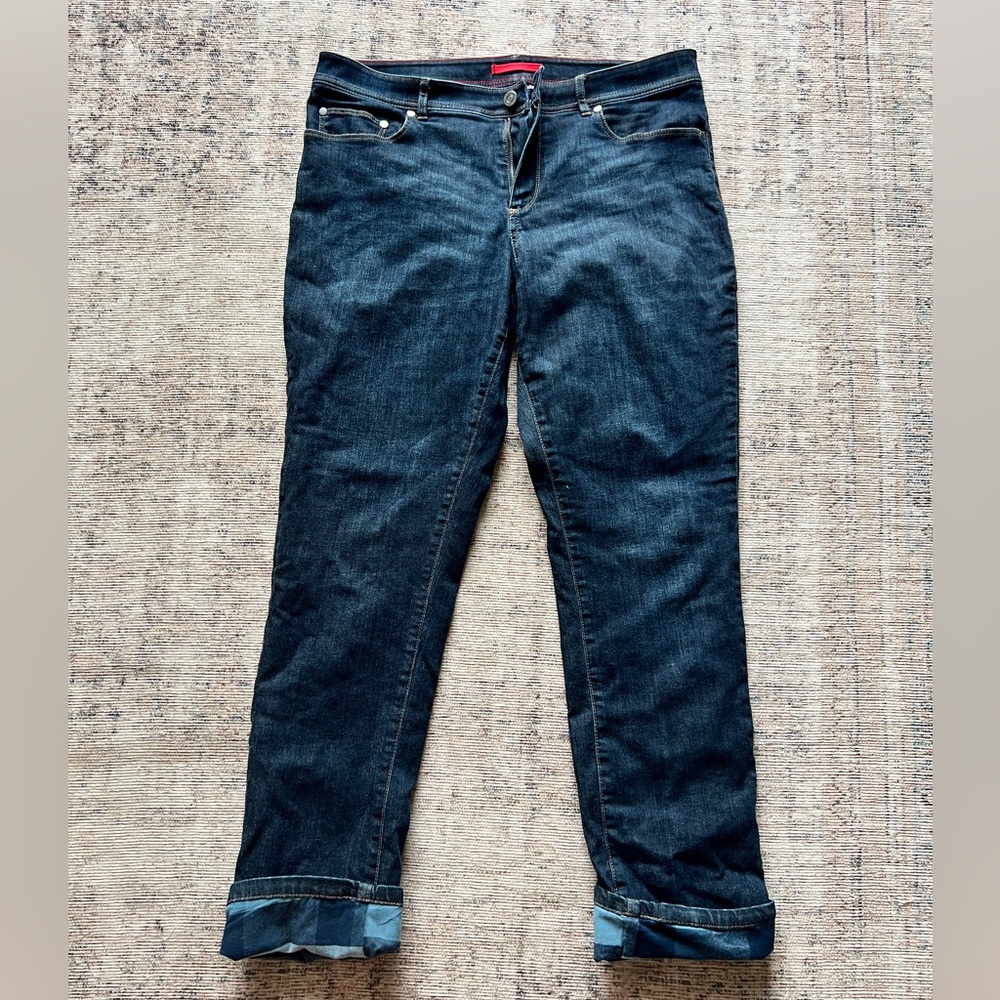 LLBean BeanFlex Women’s Flannel Lined Jeans Size 12
